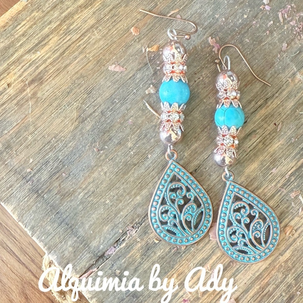 Alquimia Gold and Blue Earrings